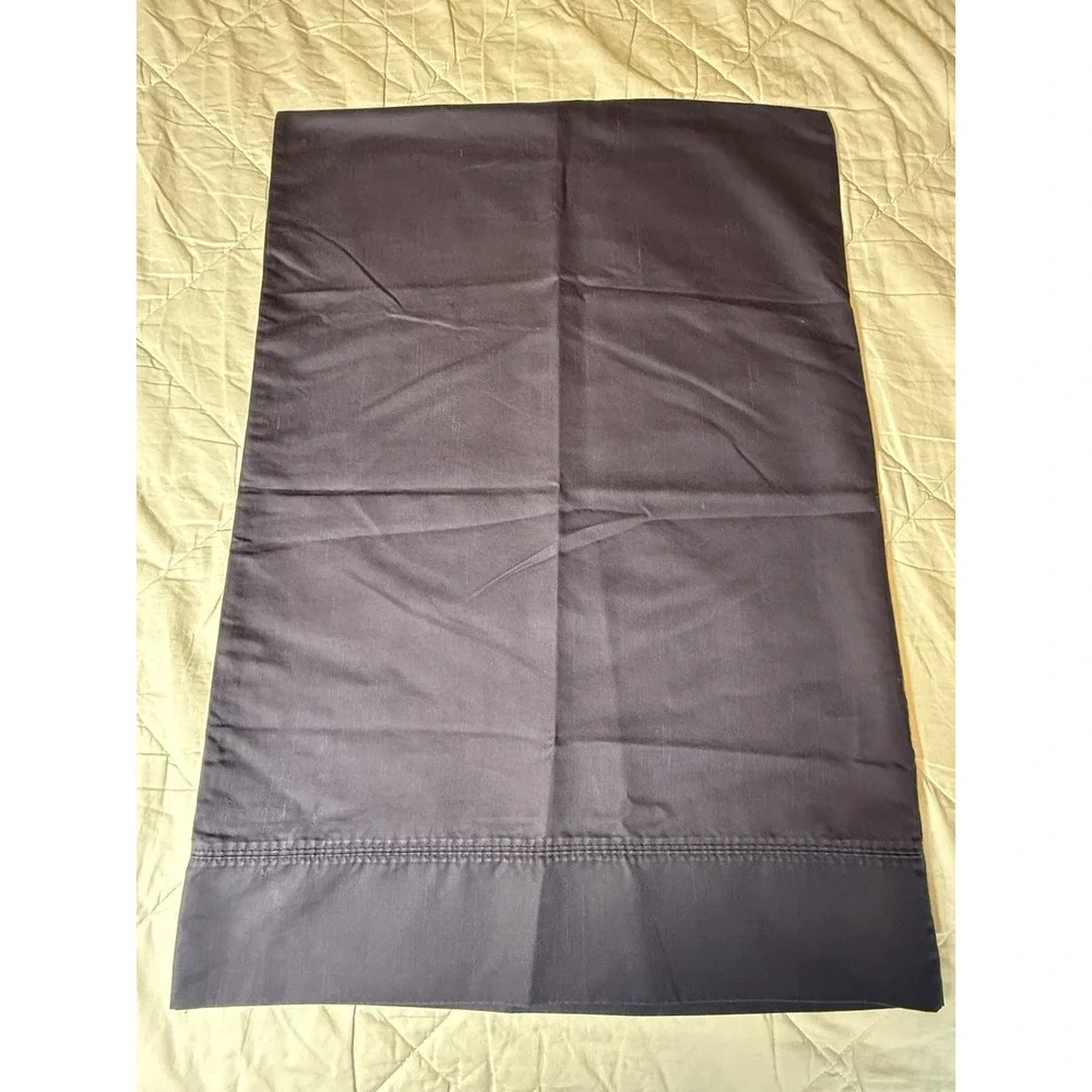 GlucksteinHome Pillowcases Set of 2 Navy Blue 100% Cotton 21x30